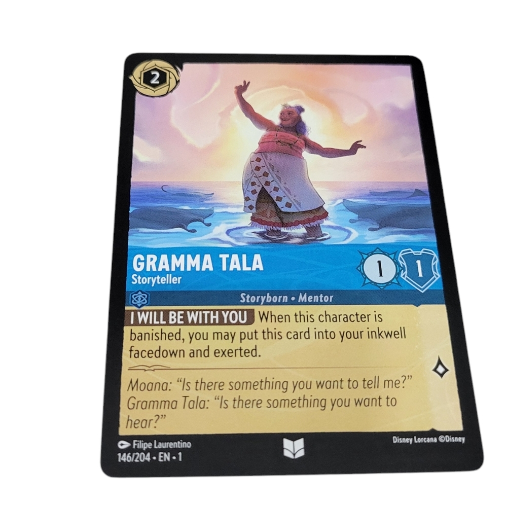 Gramma Tala Disney Lorcana Card First Edition # 146 Storyteller Blue
